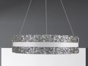 LED luxusné závesné krištáľové svietidlo s diaľkovým ovládačom 80W - TA2303/W