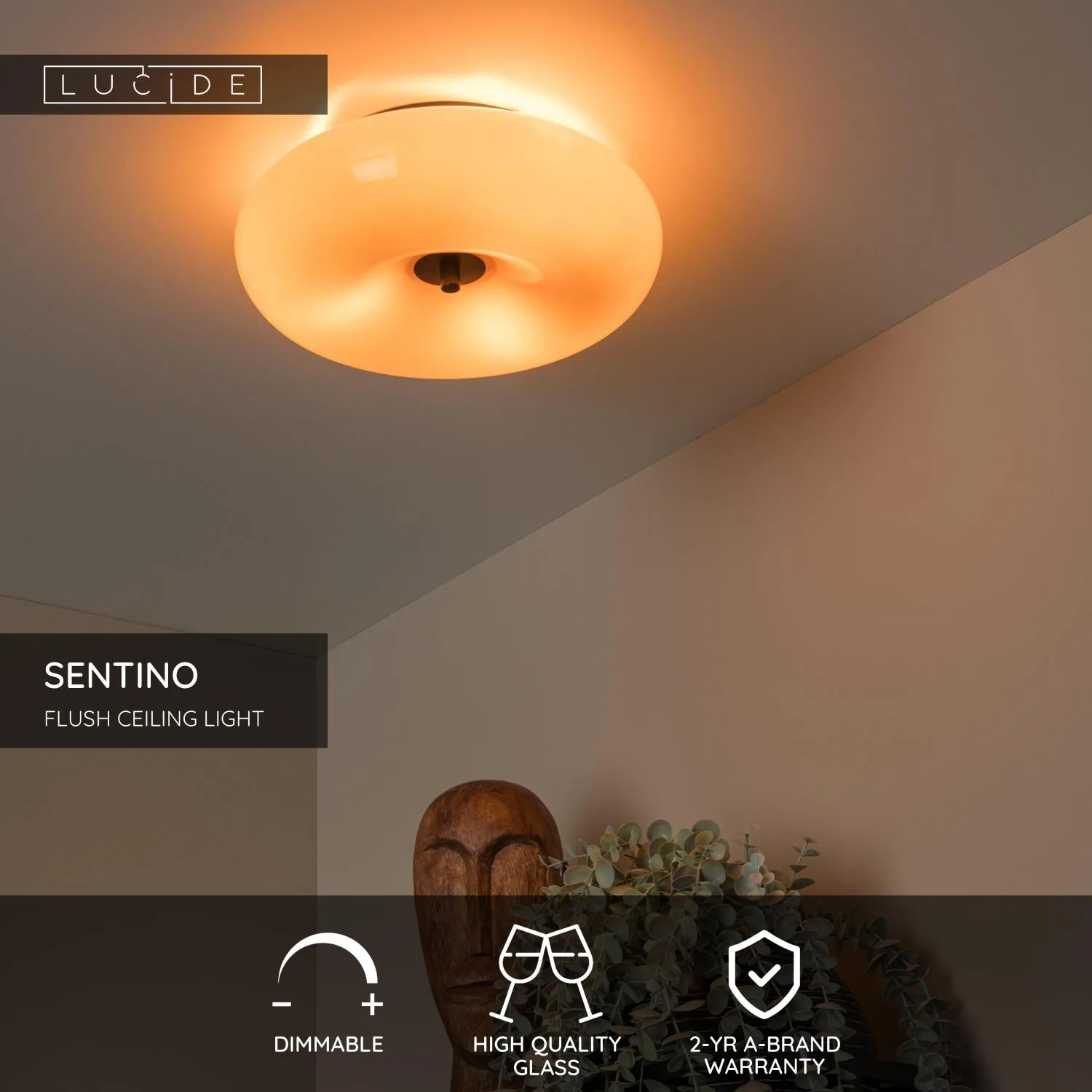 SENTINO – Stropné svietidlo na montáž do roviny – Ø 30 cm – 3xG9 – Obrázok 9