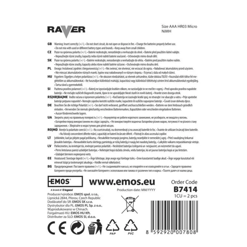 Nabíjacia batéria RAVER SOLAR 400 mAh HR03 (AAA), 2 ks – Obrázok 7