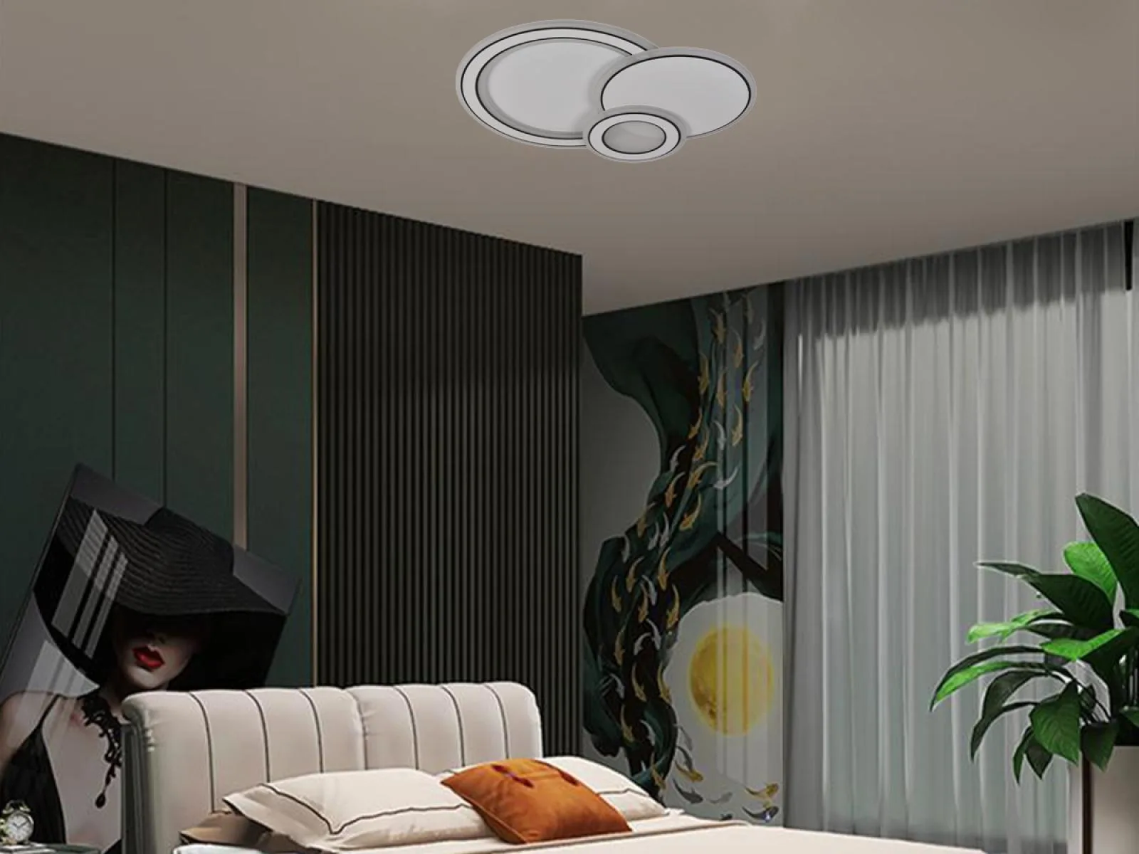 LED stropné svietidlo + diaľkový ovládač 40W - J1308/W – Obrázok 9