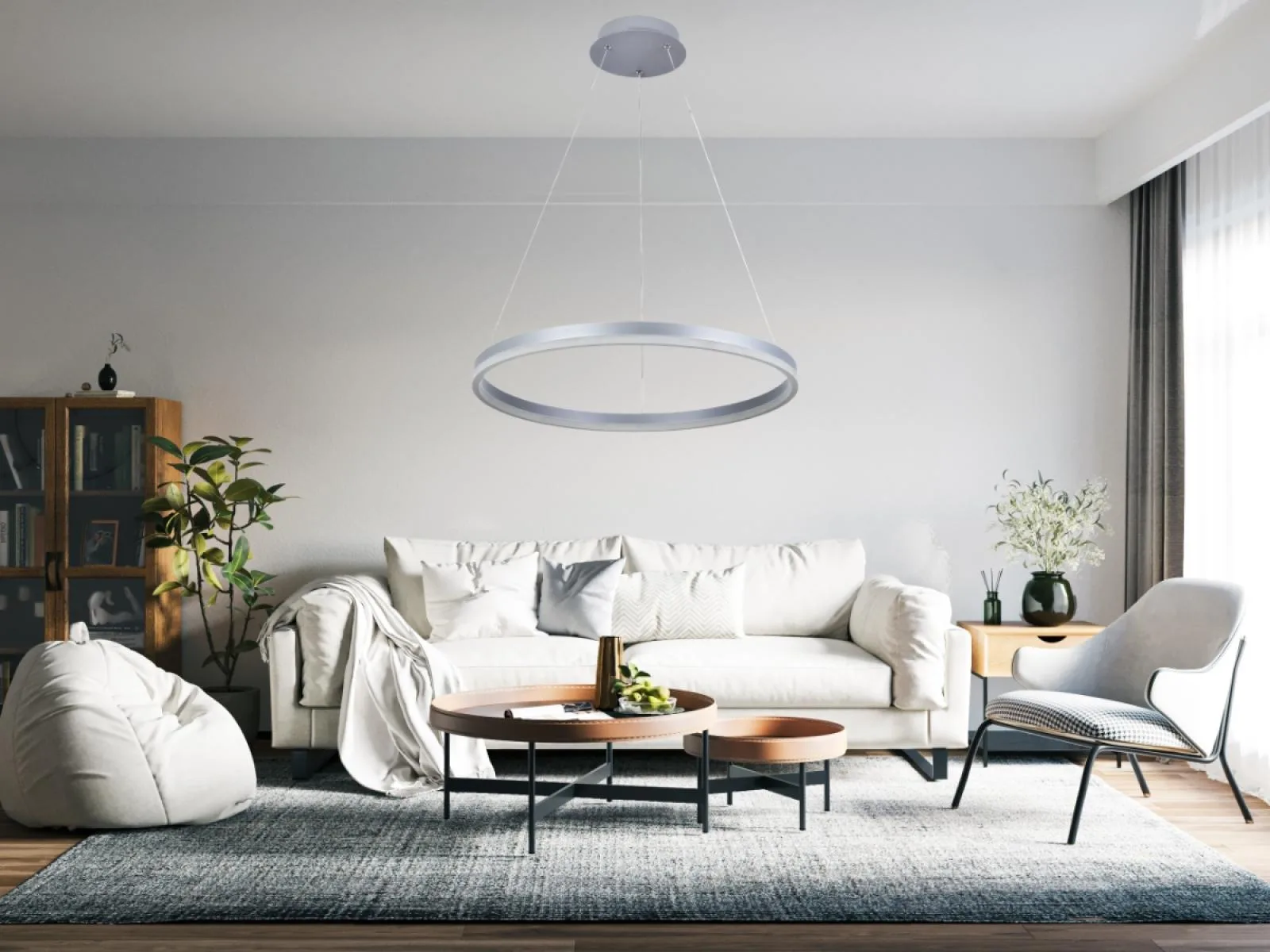 LED závesná lampa na lanku + diaľkový ovládač 42W - J4308/S – Obrázok 10