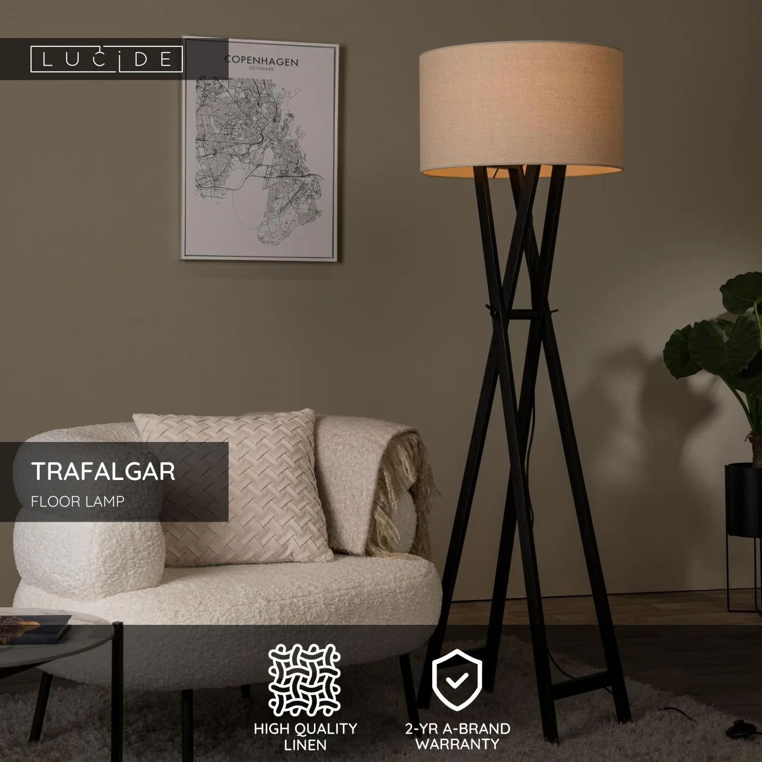 TRAFALGAR – Stojaca lampa – 1xE27 – Čierna – Obrázok 3