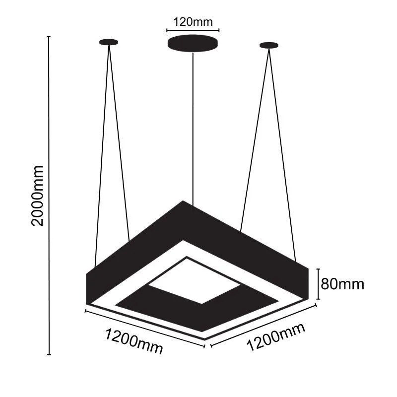 LED závesná lampa na lanku 80W / 4000K - LCL7524-H – Obrázok 8