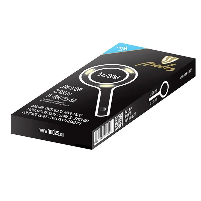 Lupa 5 x ZOOM s LED podsvietením - LM102 – Obrázok 3
