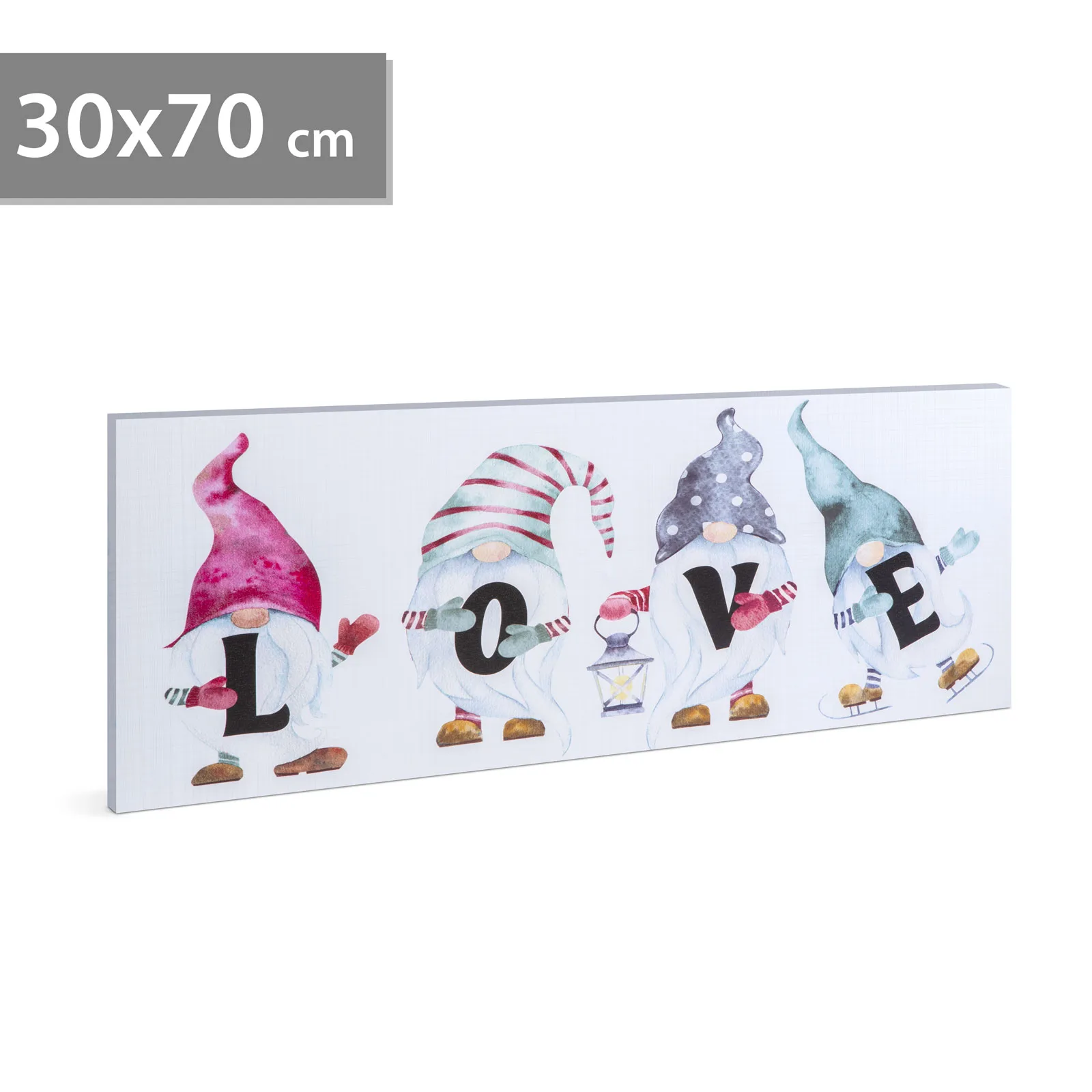 LED obrázok na stenu - "LOVE" - 2 x AA, 70 x 30 cm