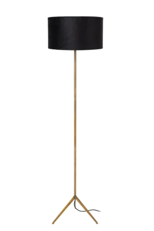 TONDO - Stojacia lampa - Ø 38 cm - 1xE27 - Matné zlato / mosadz