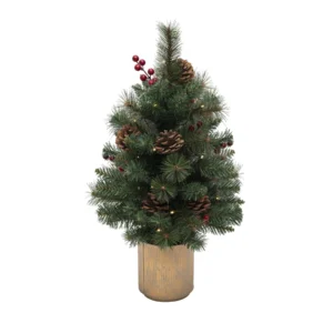 Umelý vianočný stromček so zabudovaným LED osvetlením, 60 cm