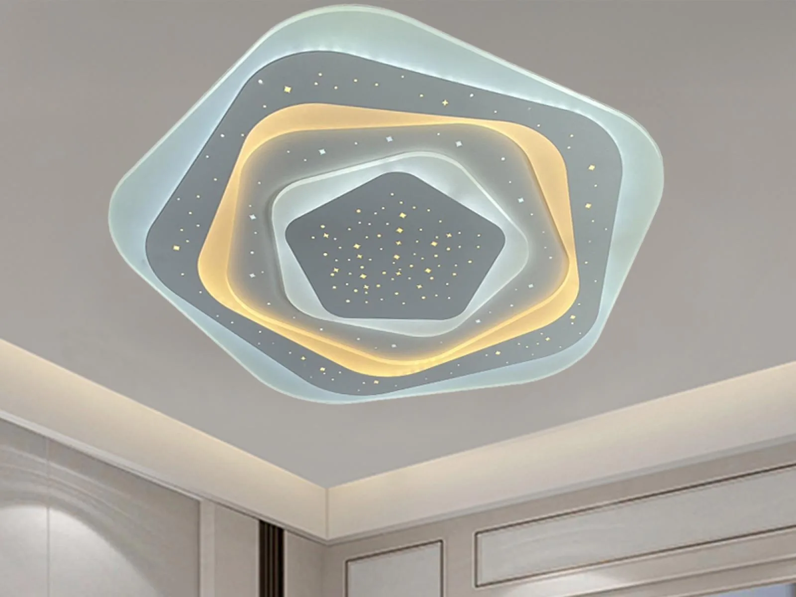 LED stropné svietidlo + diaľkový ovládač 105W - J1306/W – Obrázok 13