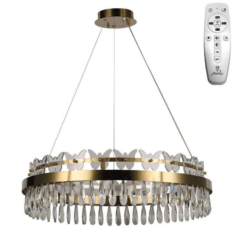 LED krištáľový luster + diaľkový ovládač 80W - J6341/C – Obrázok 2
