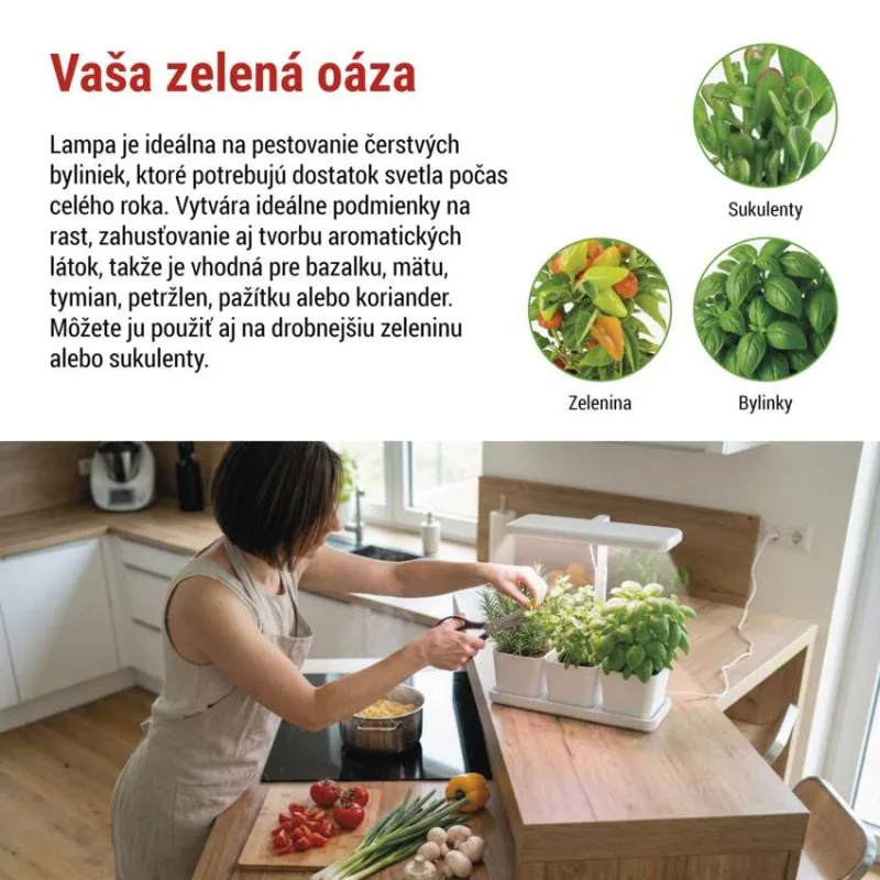 LED GROW pestovateľská lampa 7 W, časovač, stmievateľná lampa, biela – Obrázok 8