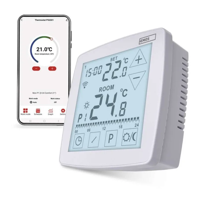 Izbový programovateľný drôtový WiFi GoSmart termostat P56S01