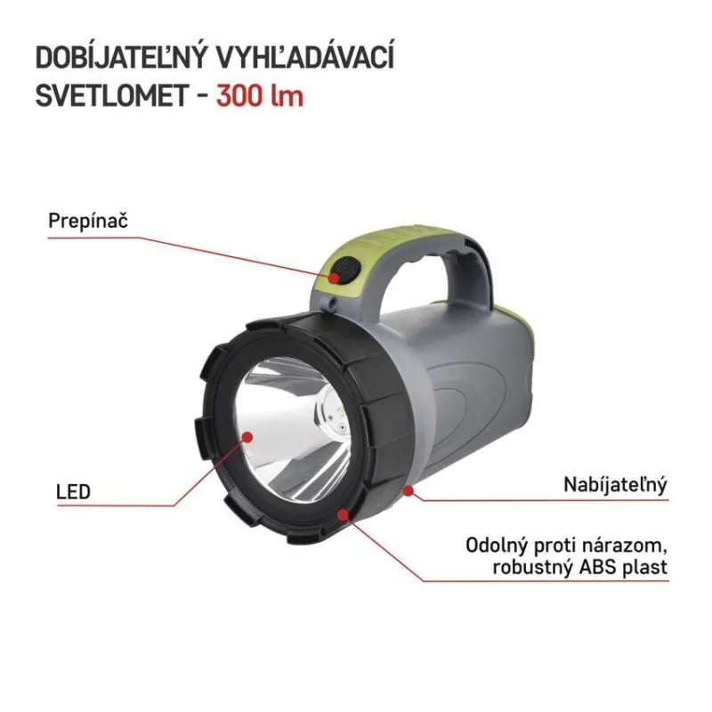 LED nabíjacie svietidlo P2311, 300 lm, 2400 mAh – Obrázok 3