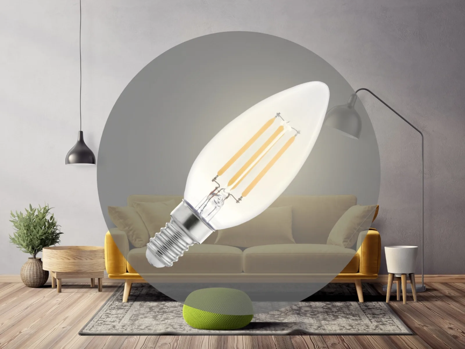 LED žiarovka 6W - C37 / E14 / SMD / 3000K - ZLF713 – Obrázok 2