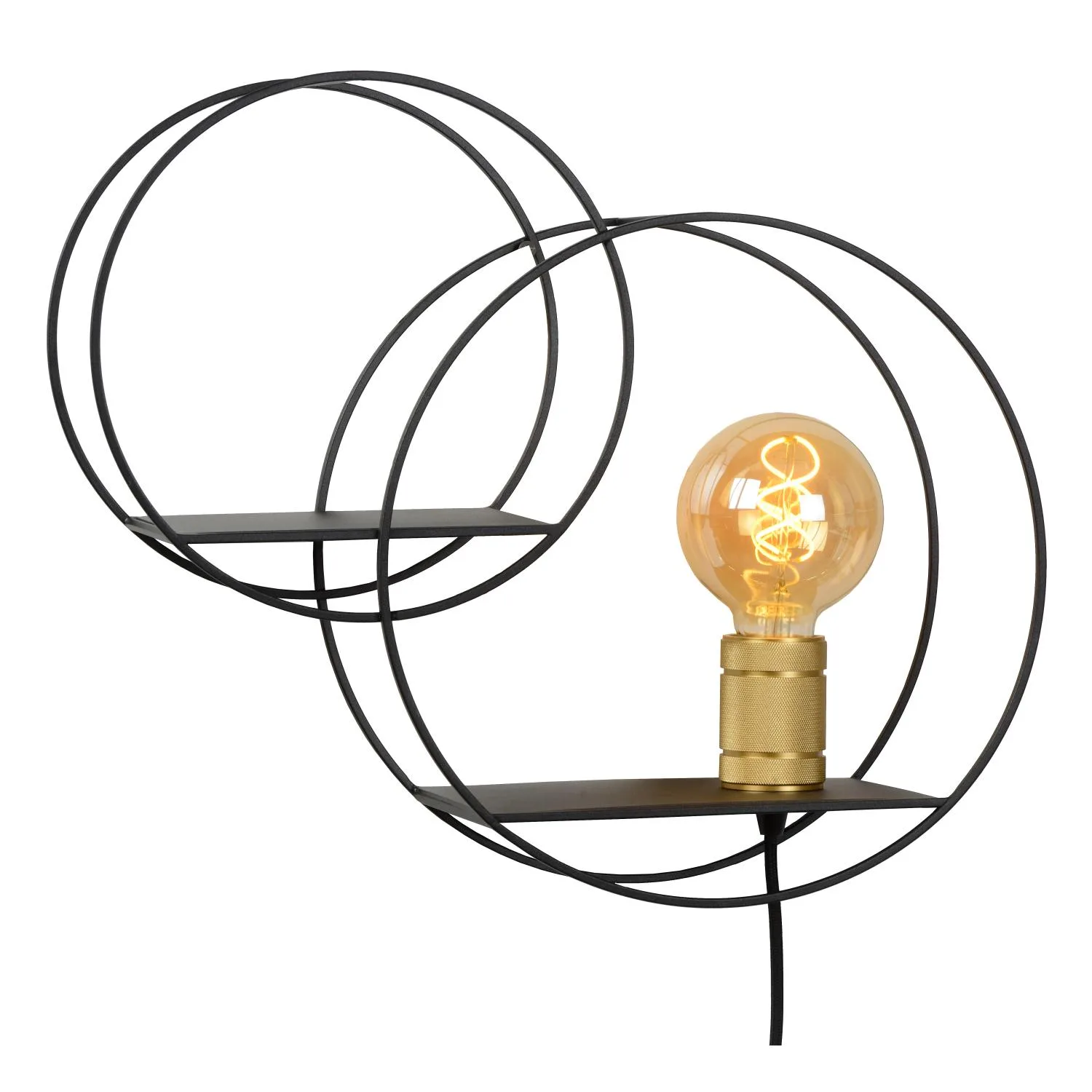 CIRCLE - Nástenné svetlo - 1xE27 - Čierne – Obrázok 7
