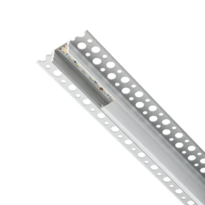 PRF042 SET PROFILE TRIM. REC. (UNDER THE GYPSUM) 3m +DIFF.+2 END CAPS for LED STRIPS