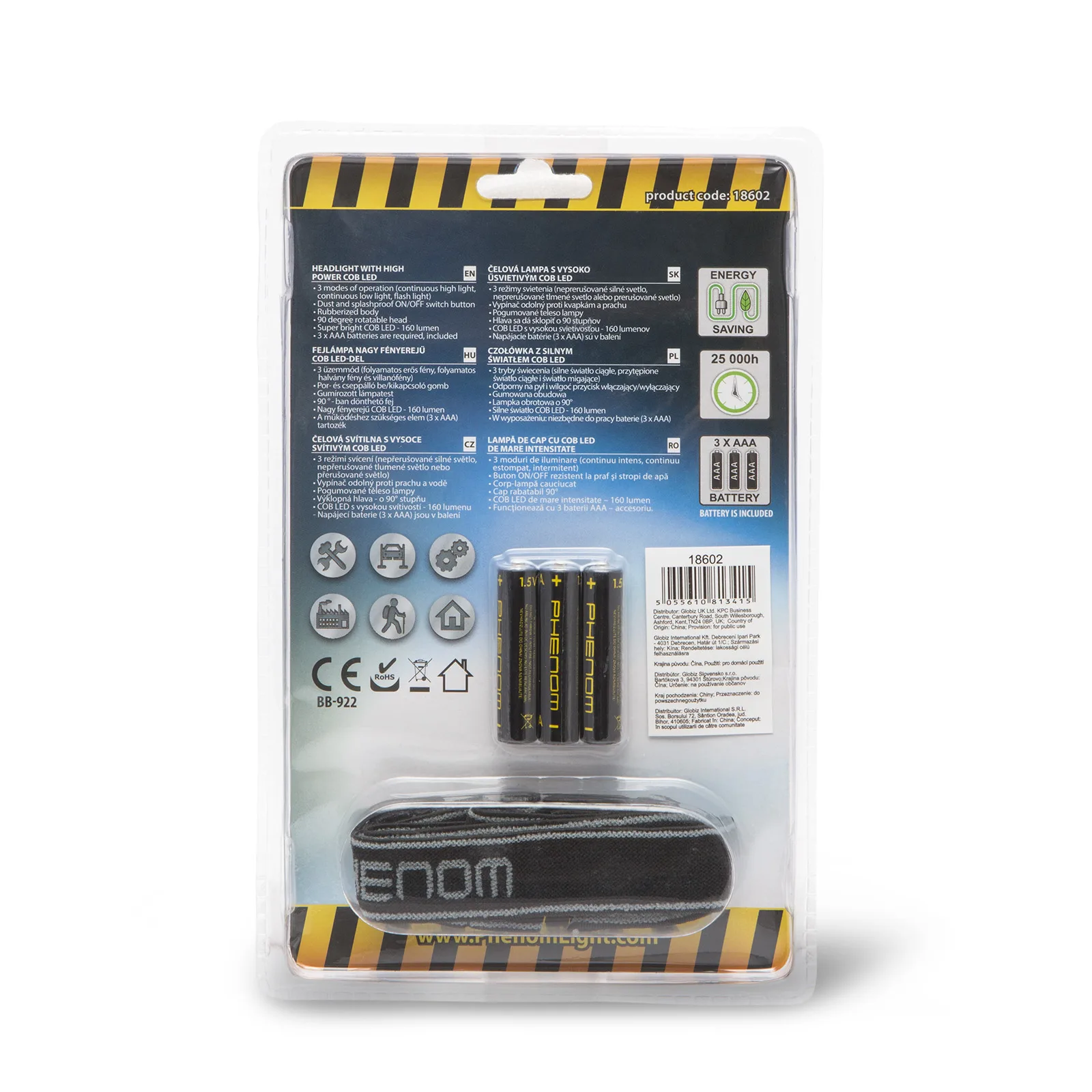 Čelová lampa COB LED – Obrázok 5