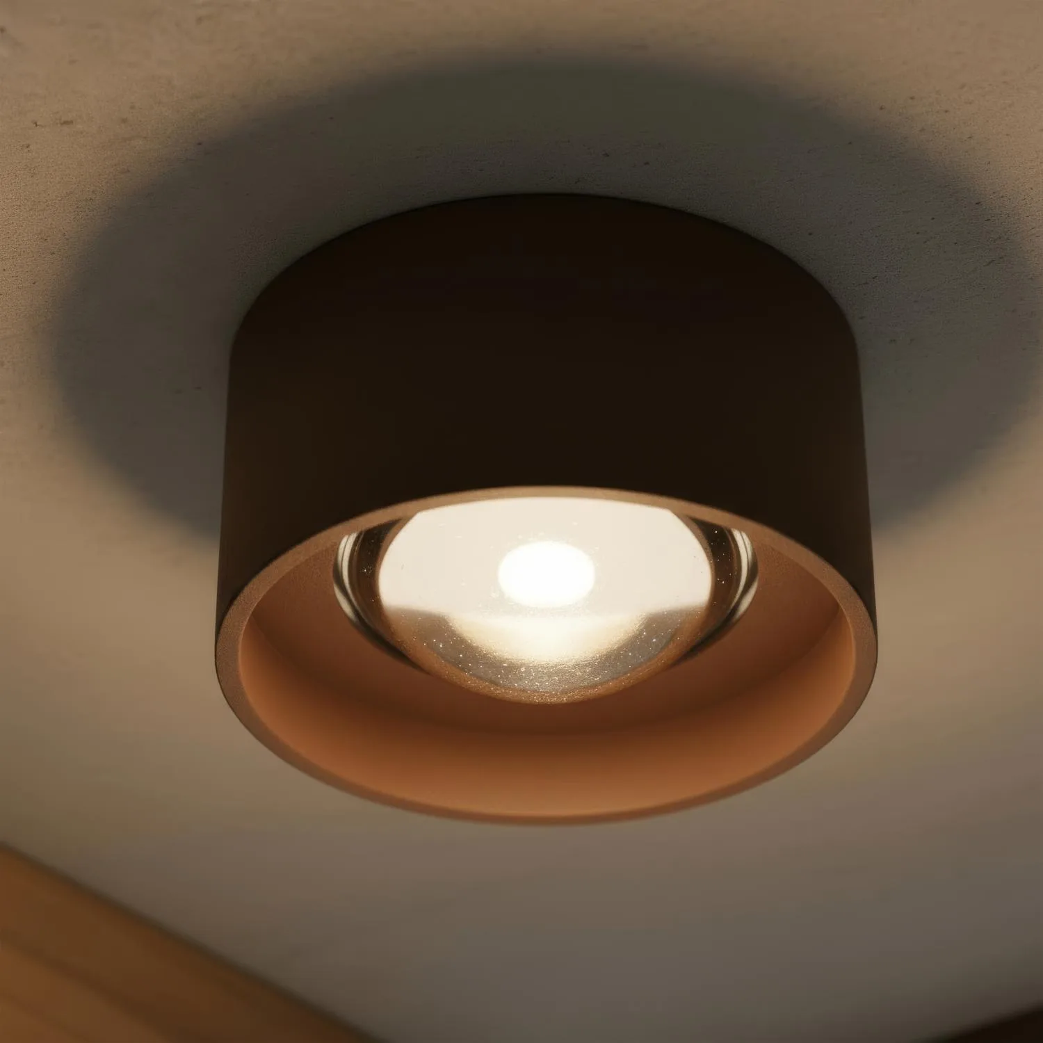 LENZ – Stropný bodový svietidlo pre interiér/exteriér – Ø 11 cm – LED – 1x8 W, 2700 K – IP54 – hrdzavohnedá | Essential – Obrázok 3