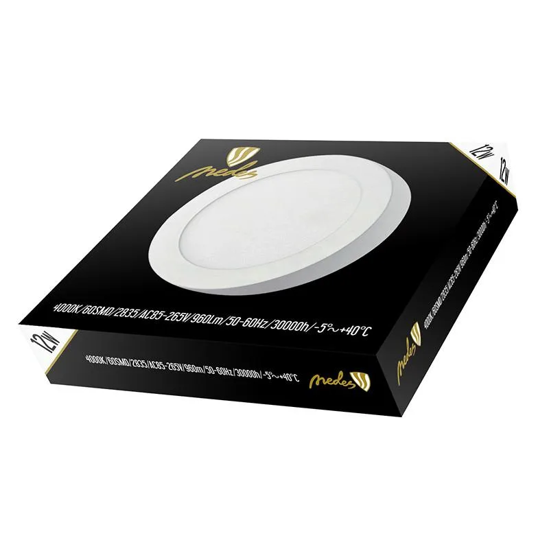 LED prisadený panel 12W / PRSF / SMD / 4000K / WH - LPL323 – Obrázok 4