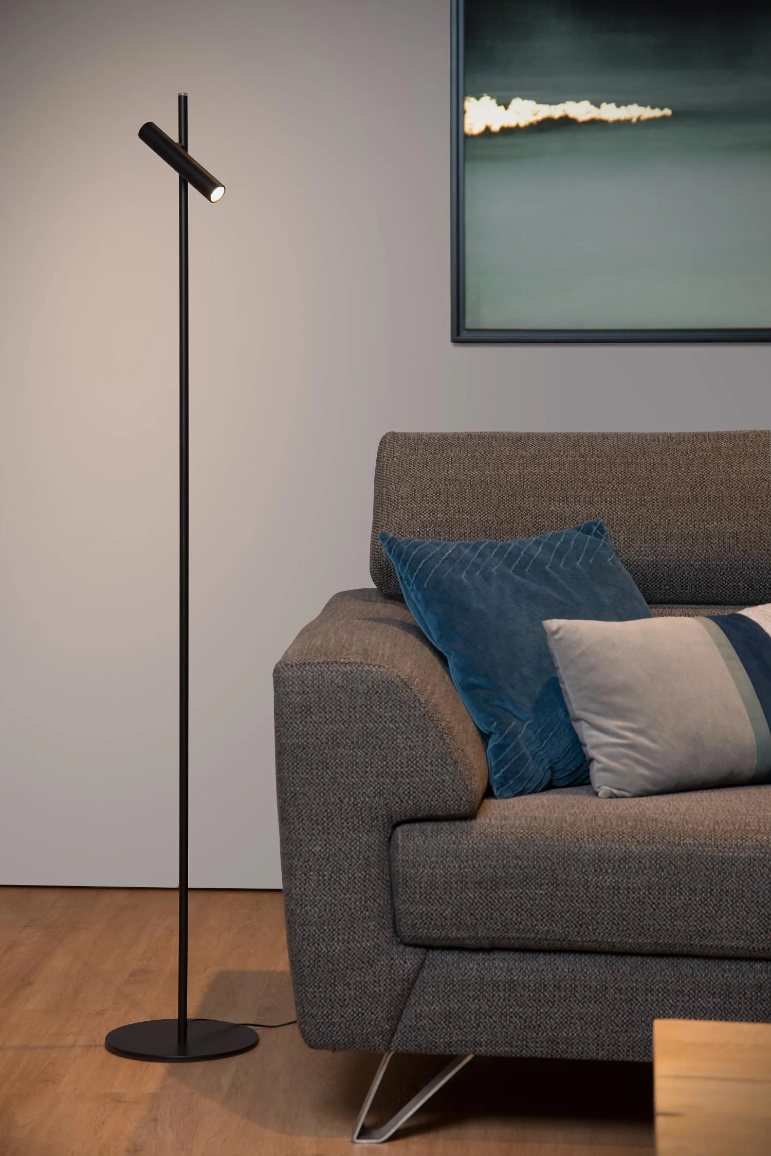 PHILON - Podlahová čítacia lampa - Ø 23 cm - LED tlmená. – Obrázok 4