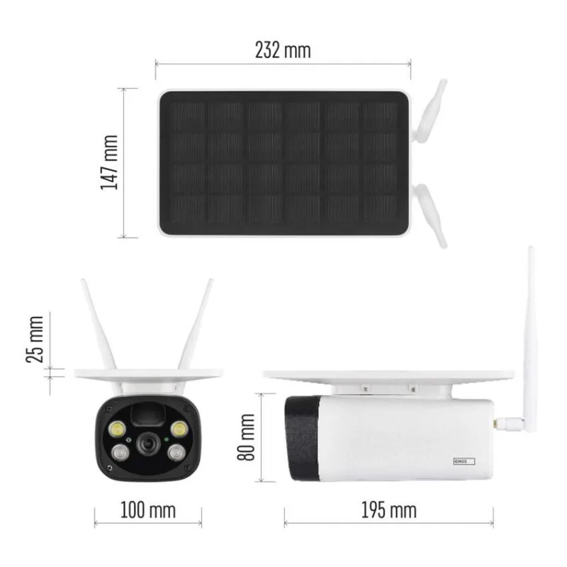 GoSmart Vonkajšia batériová kamera IP-600 EYE s WiFi a solárnym panelom – Obrázok 10