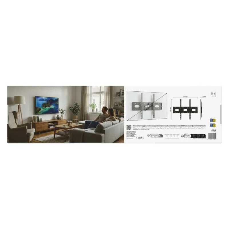 Pevný nástenný TV držiak 42–100" (107–254 cm) – Obrázok 11