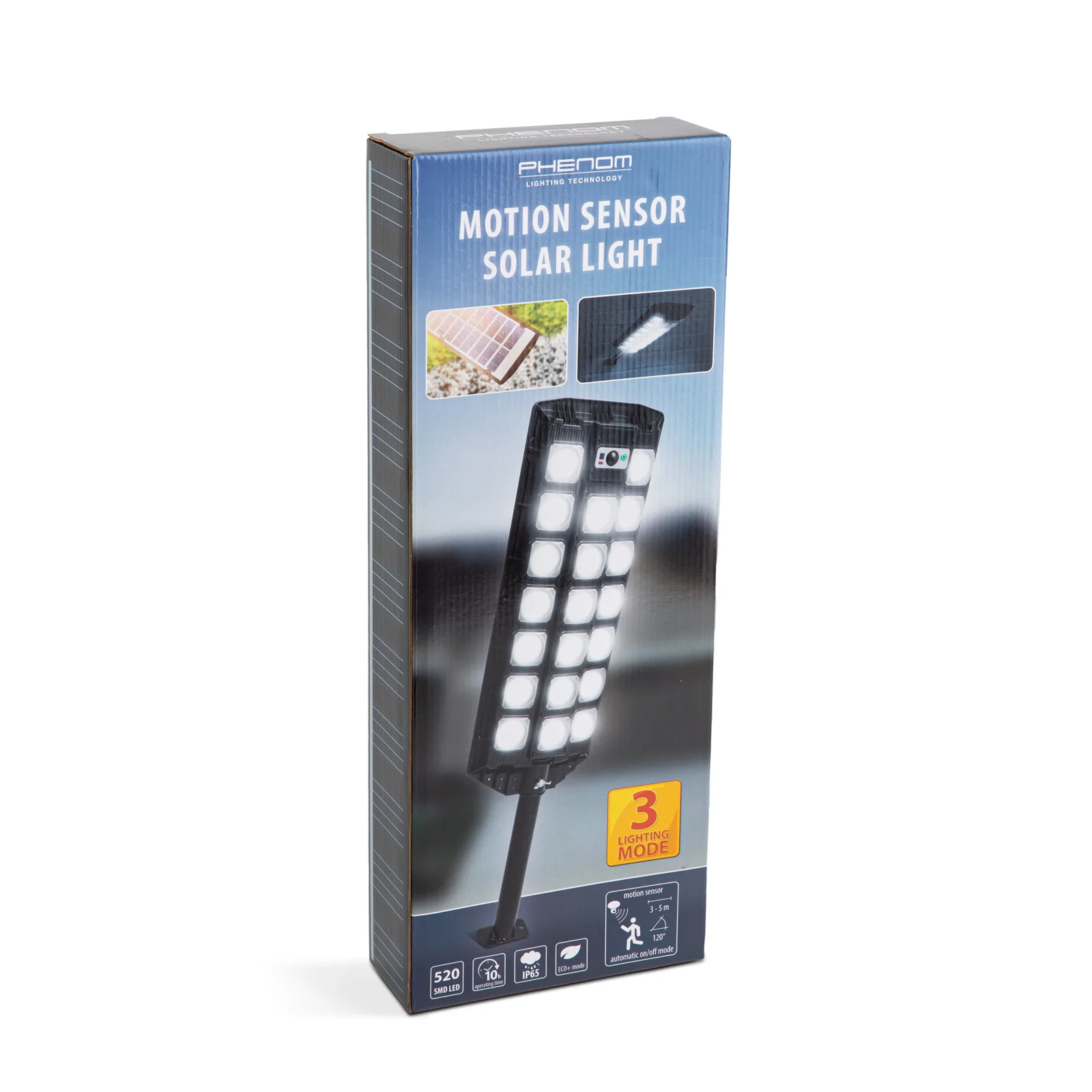 Solárny nástenný reflektor - 520 SMD LED - 3000 lm - 20W - 4500 mAh - IP65 – Obrázok 6