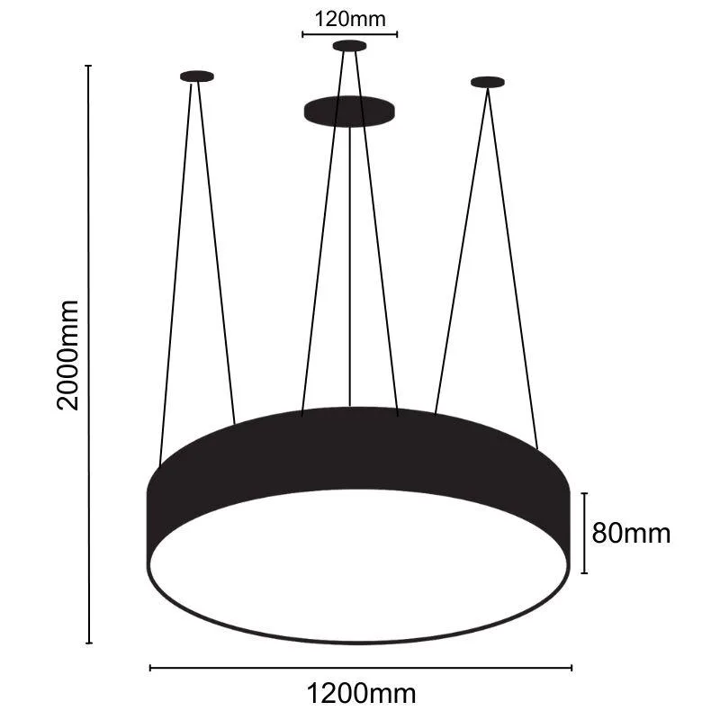 LED závesné svietidlo na lanku 150W / 4000K - LCL7124-H – Obrázok 7