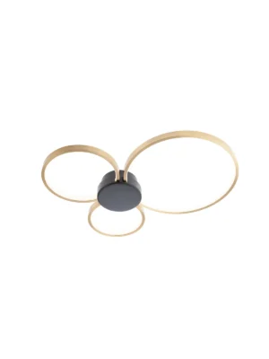 ATOM AP/PL LED 20W 3000K L500 BK/BRASS stropné