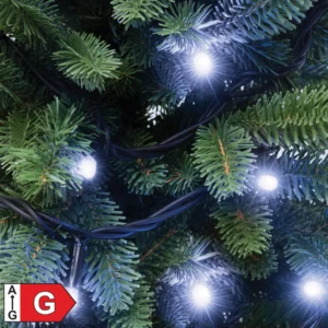 Spojovateľný svietiaci reťazec, 100 LED, biela, na vonkajšie použitie