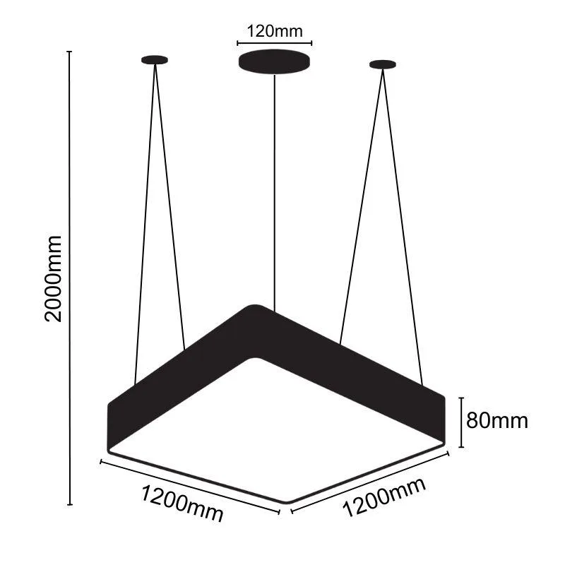 LED závesná lampa na lanku 240W / 4000K - LCL7224-H – Obrázok 8