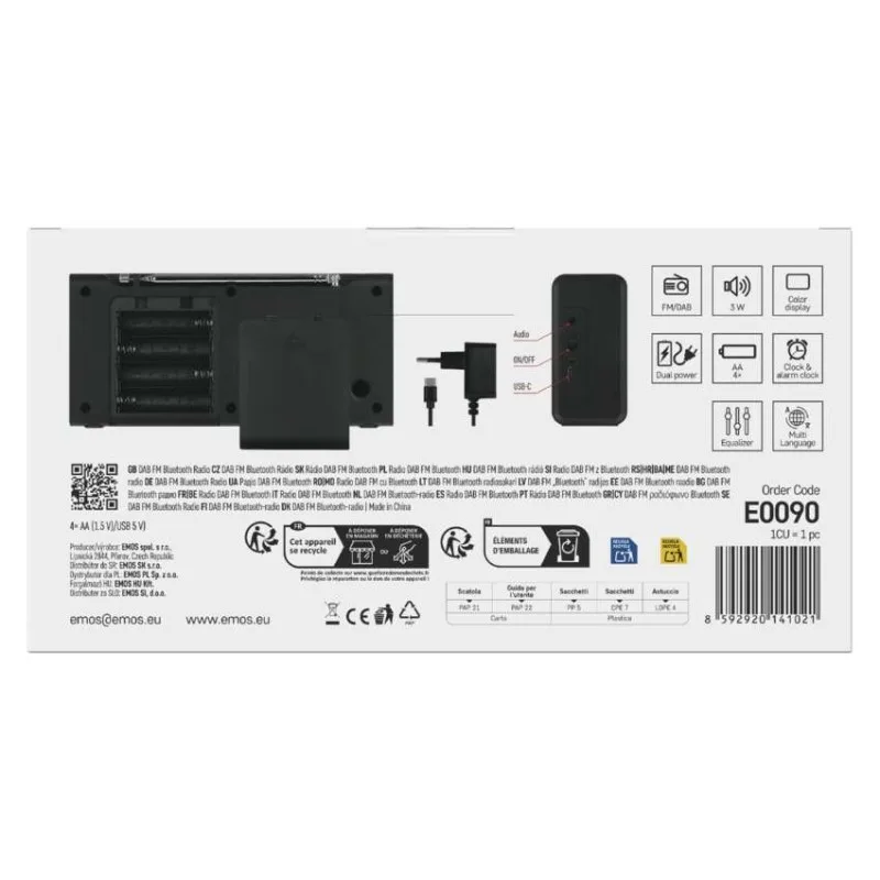 Prenosné rádio s Bluetooth P-600B, DAB / DAB+ / FM, čierne – Obrázok 15