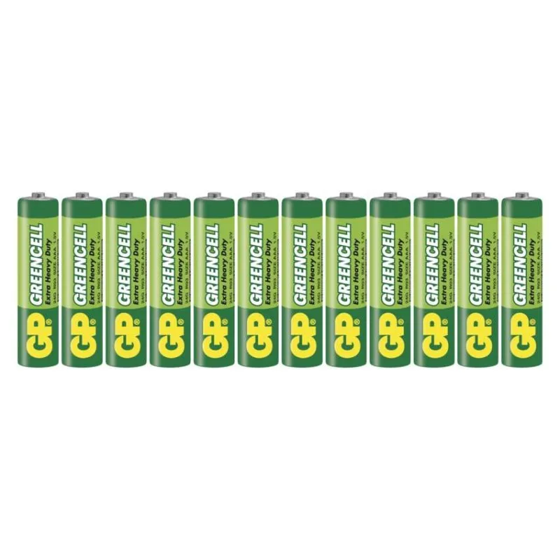 Zinko-chloridová batéria GP Greencell R03 (AAA), 12 ks – Obrázok 2