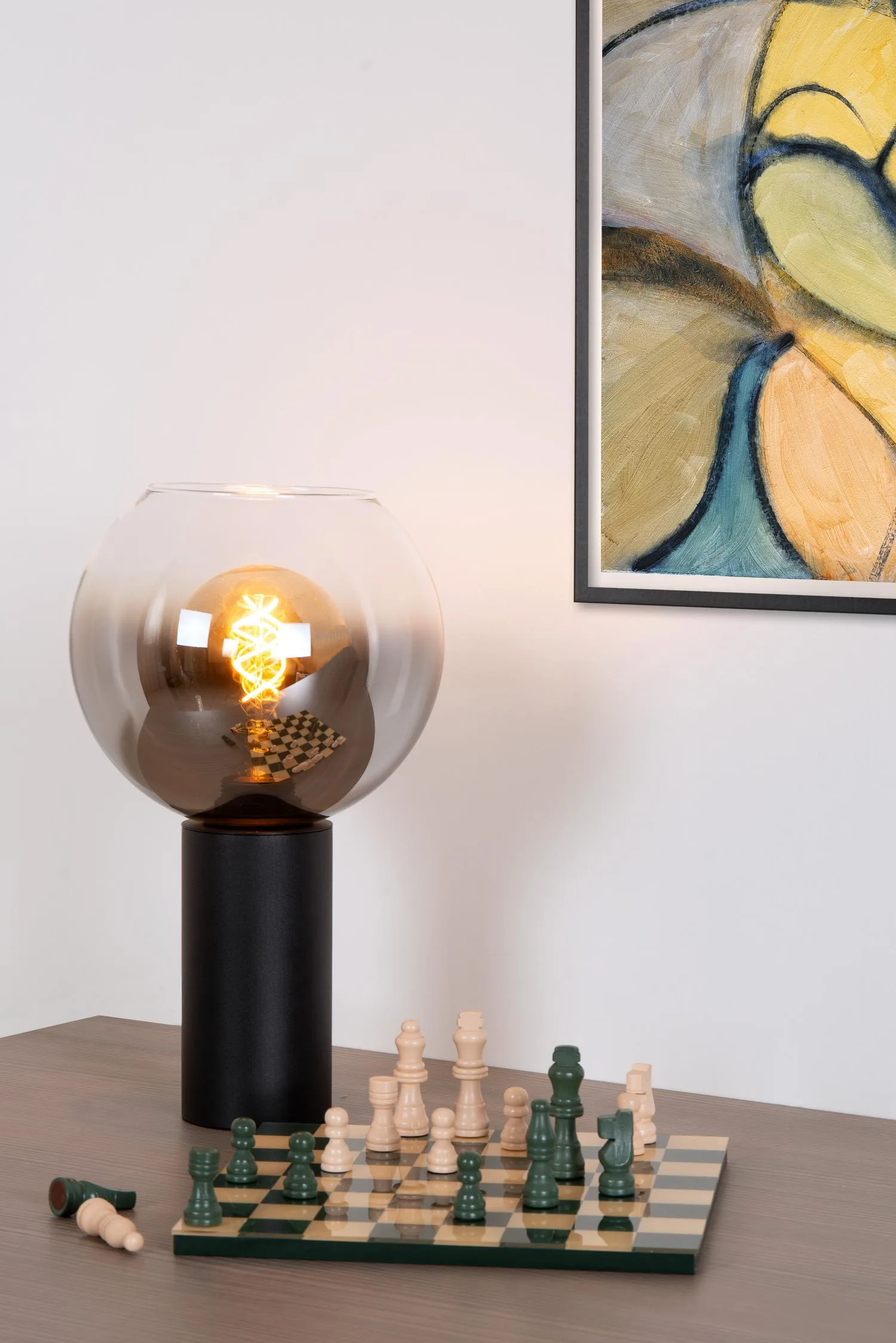 MARIUS - Stolná lampa - Ø 20 cm - 1xE27 - čierna – Obrázok 4