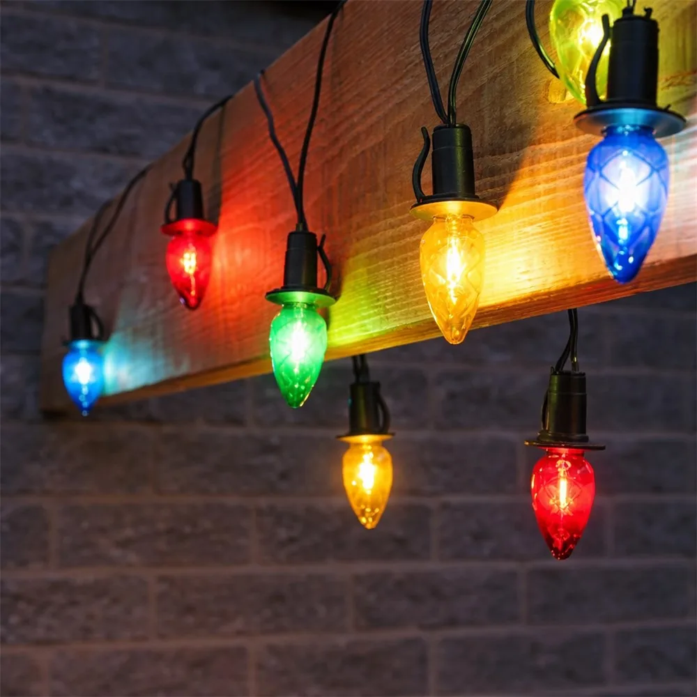 Vonkajšia súprava LED Filament „Šiška“ farebná, s možnosťou predĺženia, čierne káble + napájací transformátor – Obrázok 15