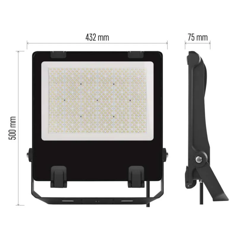 LED reflektor AVENO čierny, 300W neutrálna biela – Obrázok 5