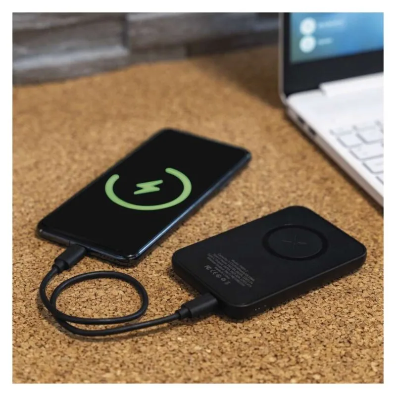Power bank EMOS WI 521, 5 000 mAh, 20 W+Wireless, čierny – Obrázok 4