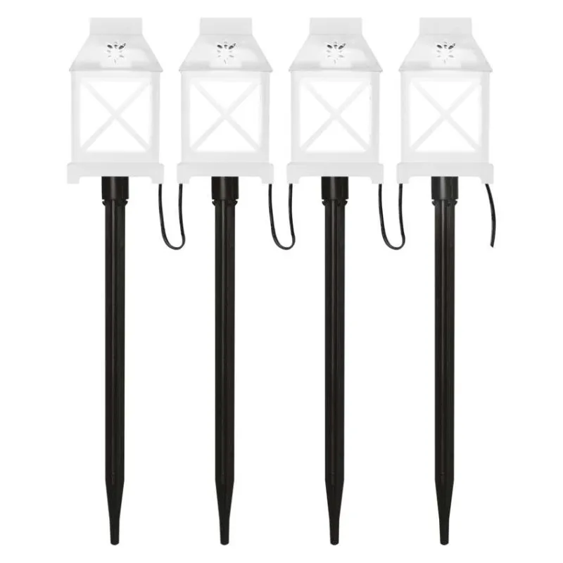 LED dekorácia – zapichovacie lampáše biele, vonkajšie aj vnútorné, studená biela – Obrázok 2