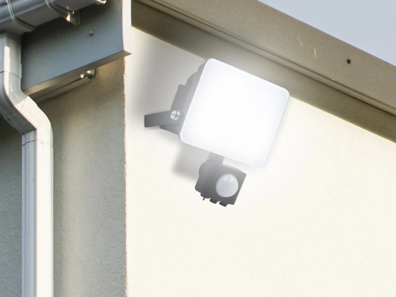 Vonkajší čierny LED reflektor so senzorom 10W / 4000K - LF7021S – Obrázok 2