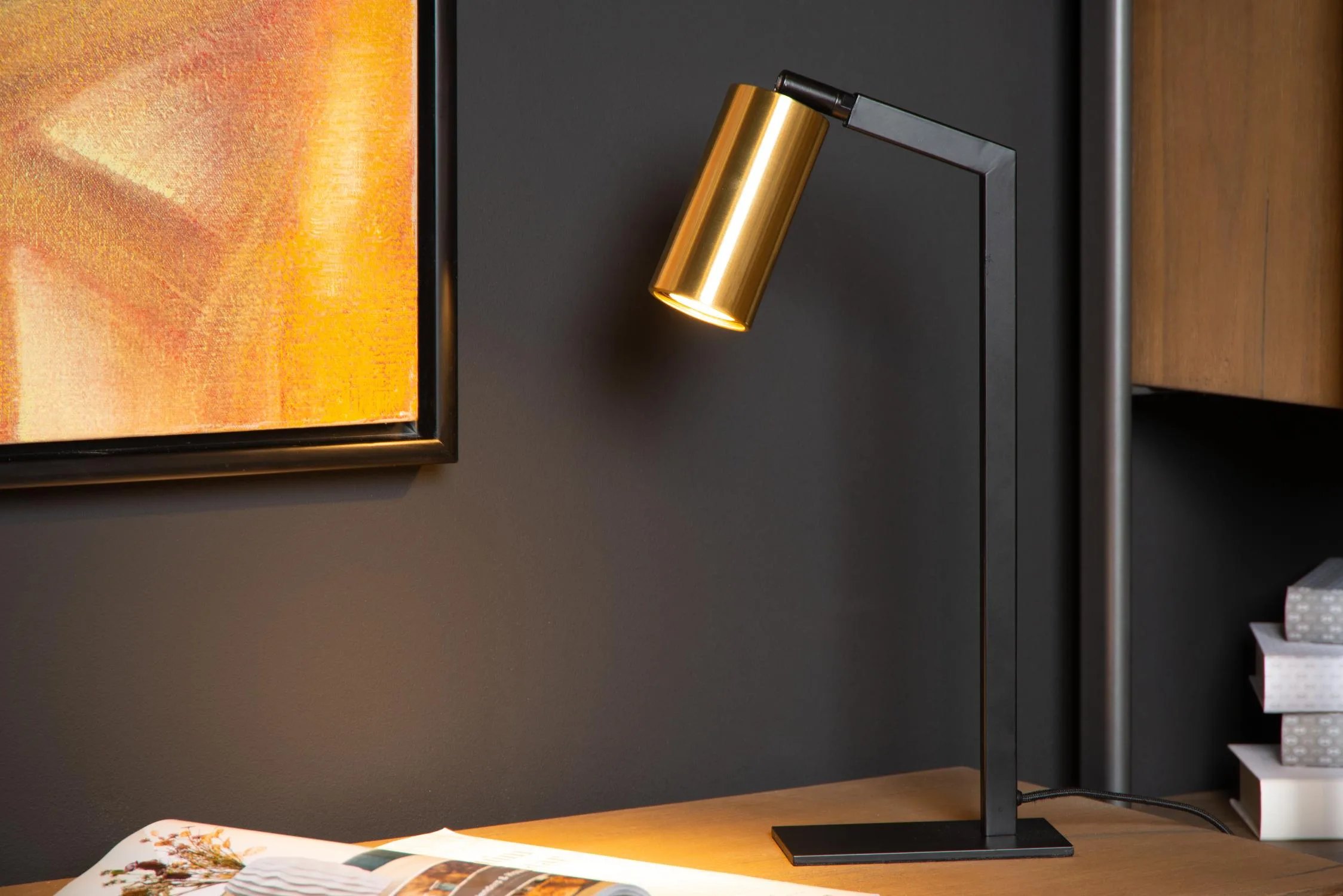 SYBIL - Stolná lampa - 1xGU10 - čierna – Obrázok 4