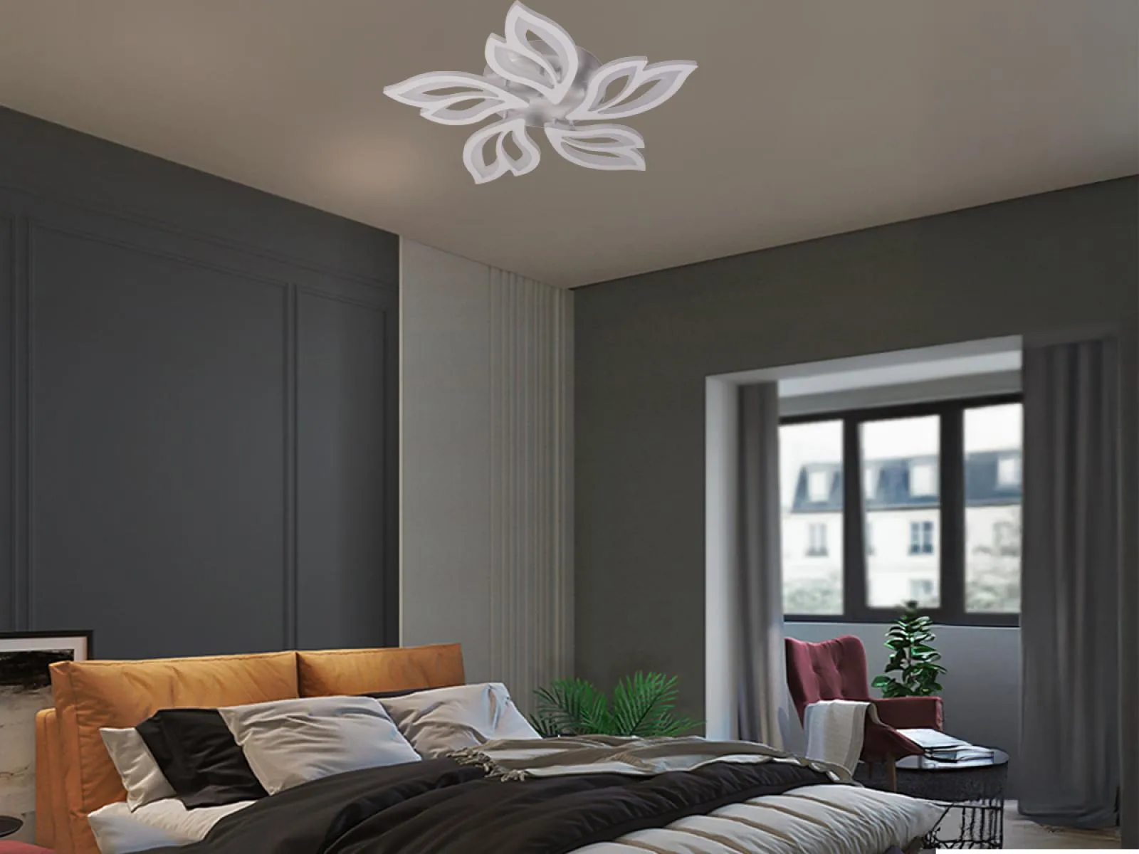 LED stropná lampa + diaľkový ovládač 65W - J3319/W – Obrázok 3