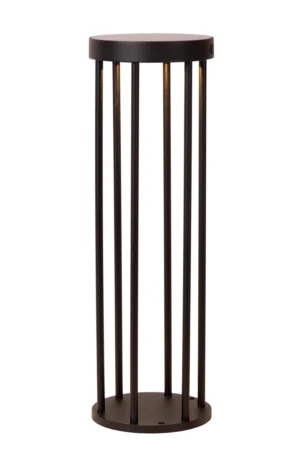 JACKSON - Stĺpikové svetlo - solárne - Ø 16 cm - LED tlmené. - 1x2W 3000K - IP65 - pohybový a denný/nočný senzor - čierny