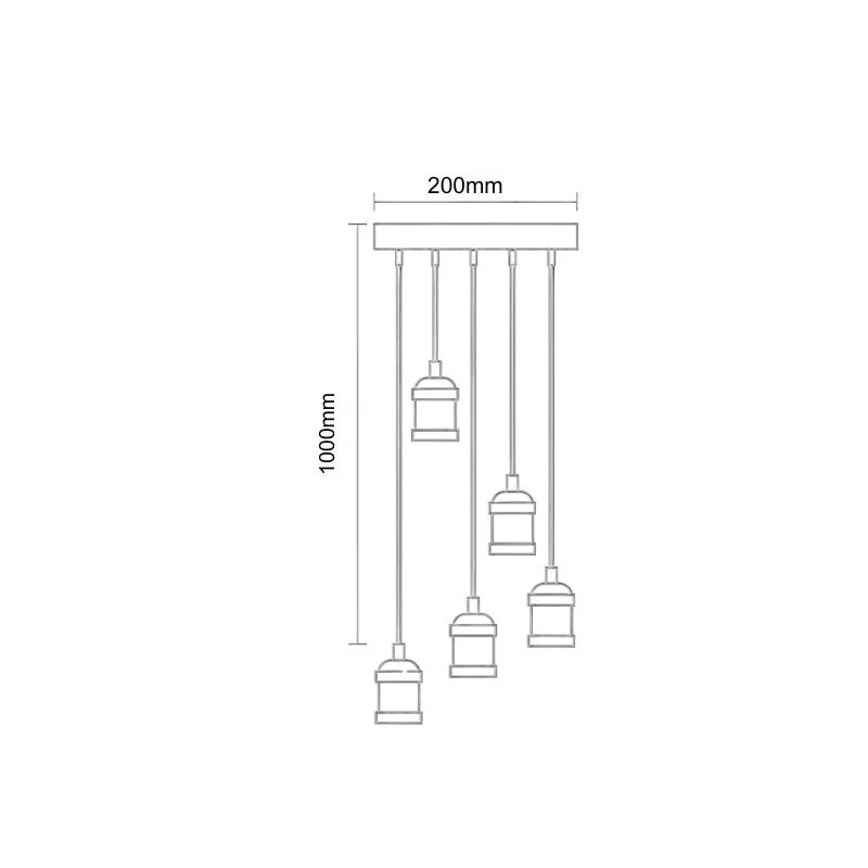 Objímka E27 / 1m / bronzová - BH6652TB-B – Obrázok 2