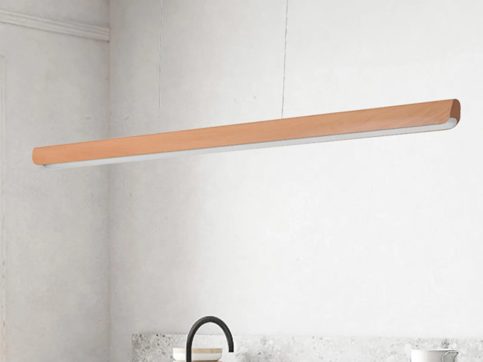 Drevený luster na lanku z masívneho dreva LED 26W / 1500 - WRL0422