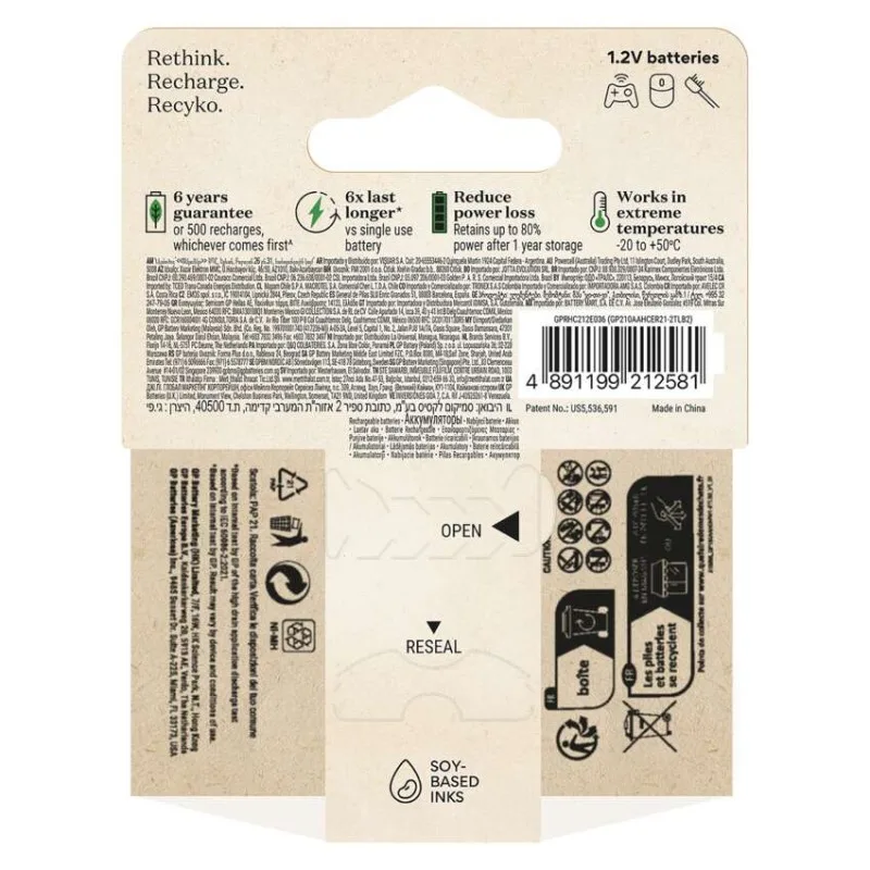 Nabíjacia batéria GP ReCyko 2100 (AA) 2 ks – Obrázok 12