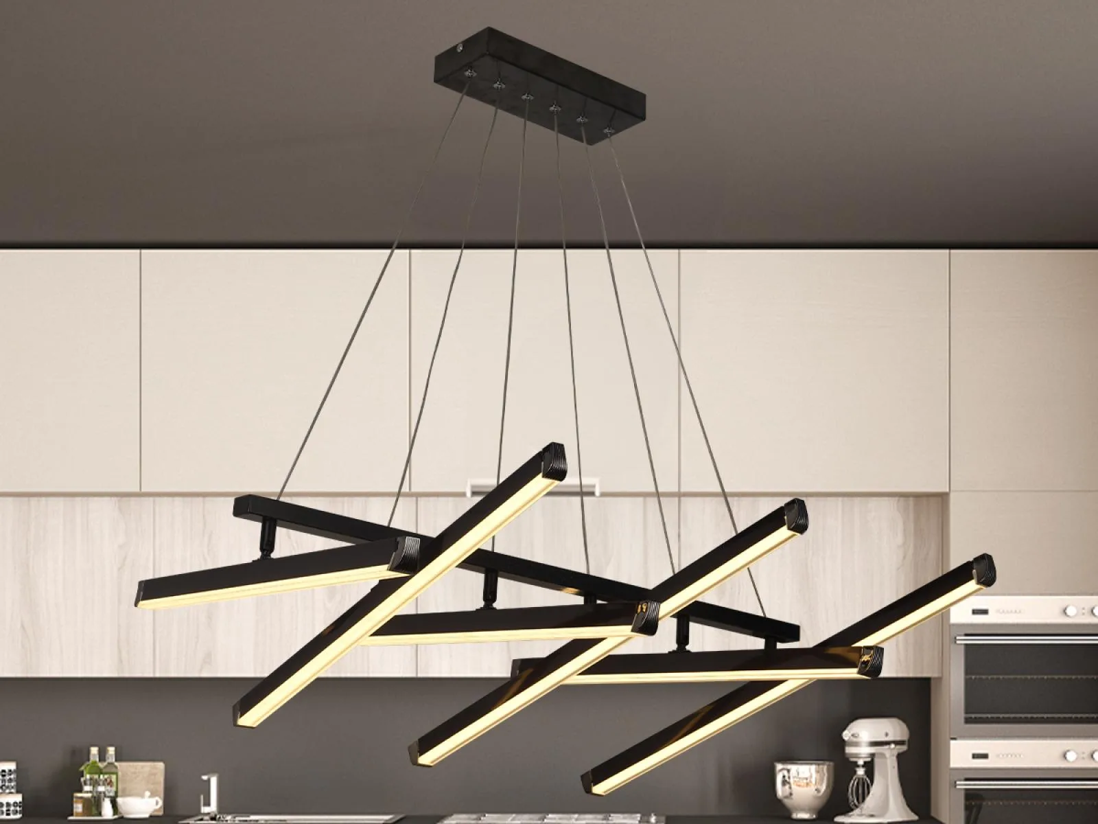 LED závesné svietidlo s diaľkovým ovládačom 90W - J3374/BCH – Obrázok 9
