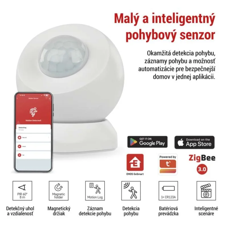 GoSmart PIR senzor (snímač pohybu) IP20, ZigBee – Obrázok 4