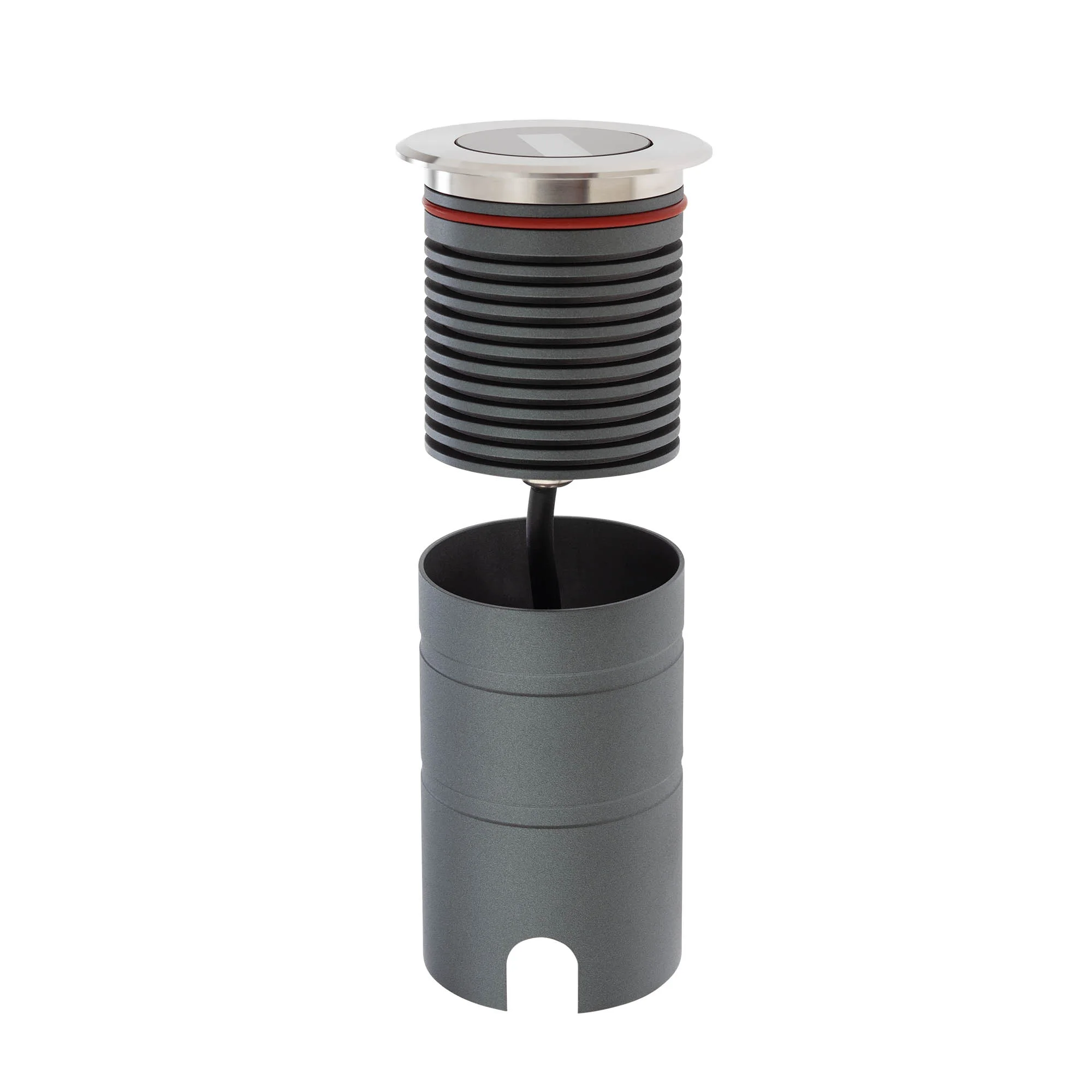 XGROUND GRND. RND. REC. FITTING 1x5W 12-24V DC CRI>80 IP67 10dgr SS sea envr. suit.