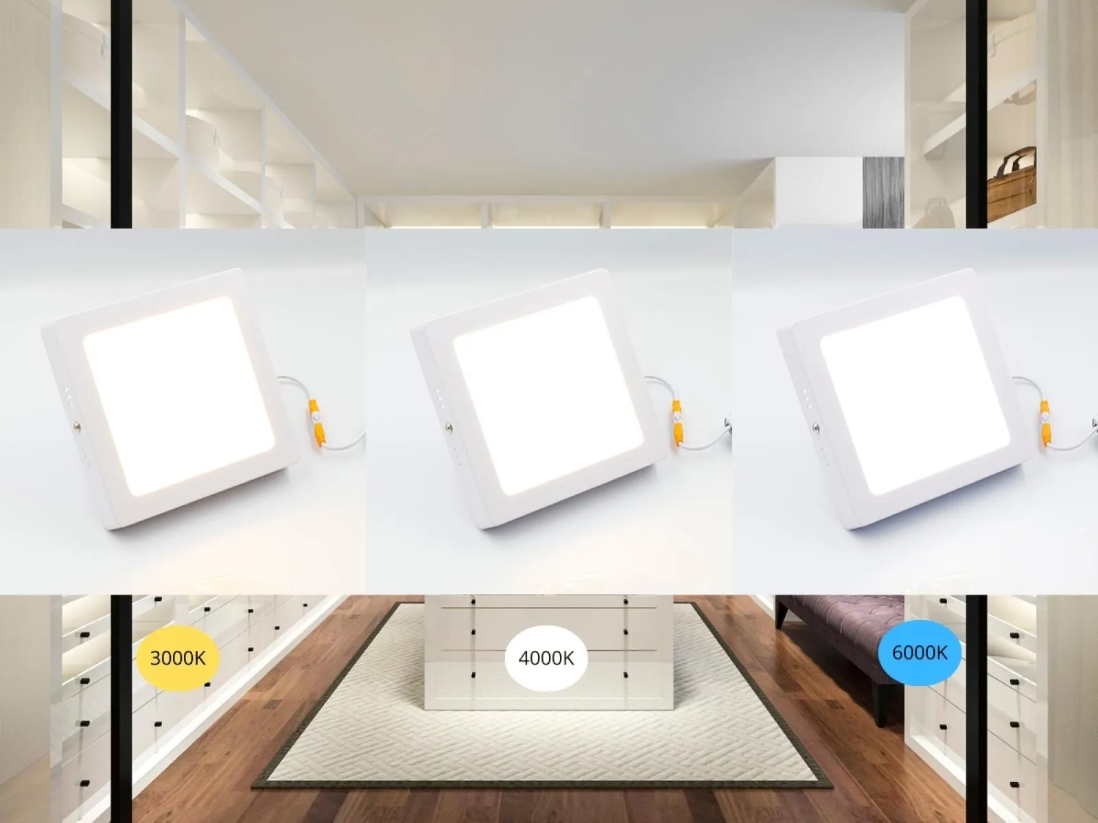 LED prisadený panel 12W / PSSF / SMD / CCT / WH - LPL433 – Obrázok 5