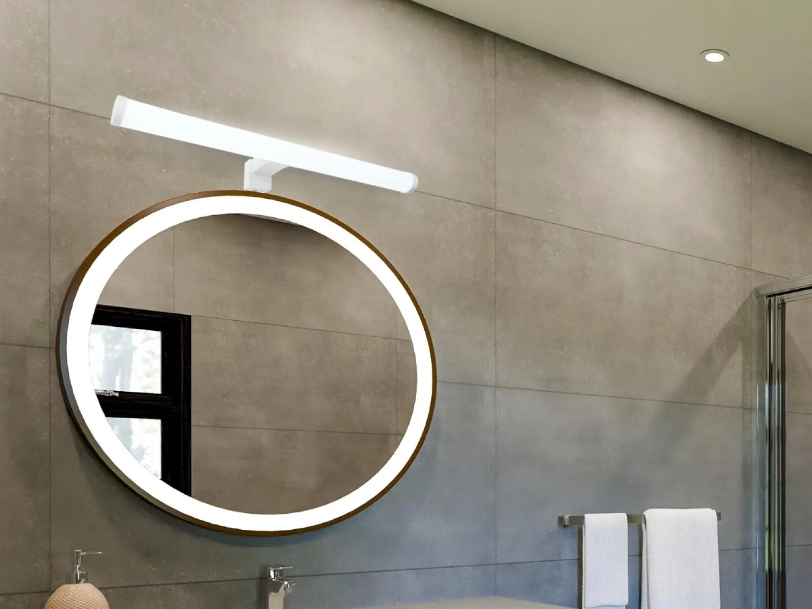 LED kúpeľňové svietidlo 10W / IP44 / 450 / 4000K - LNL7721/WH – Obrázok 10