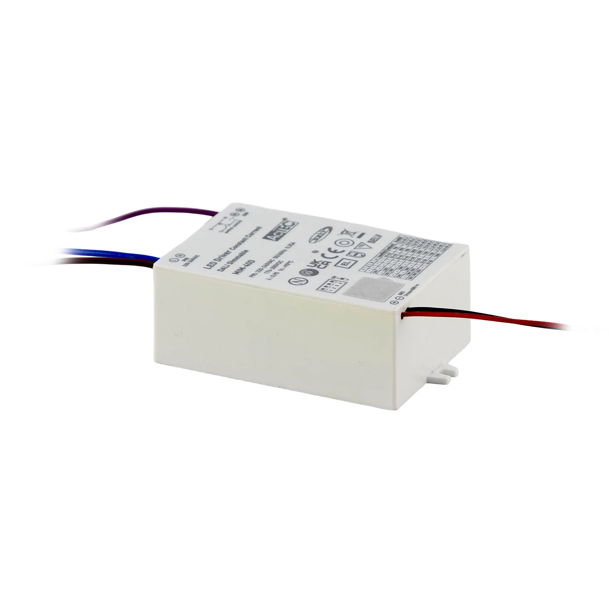 MINI DRIVER CC DALI DIM. 700/800/900/1000/1050/1100/1150/1200mA 10-42V 40W DC IP20